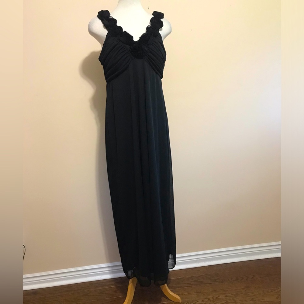 Olivia Matthews Women’s Black Dress With Rose Details